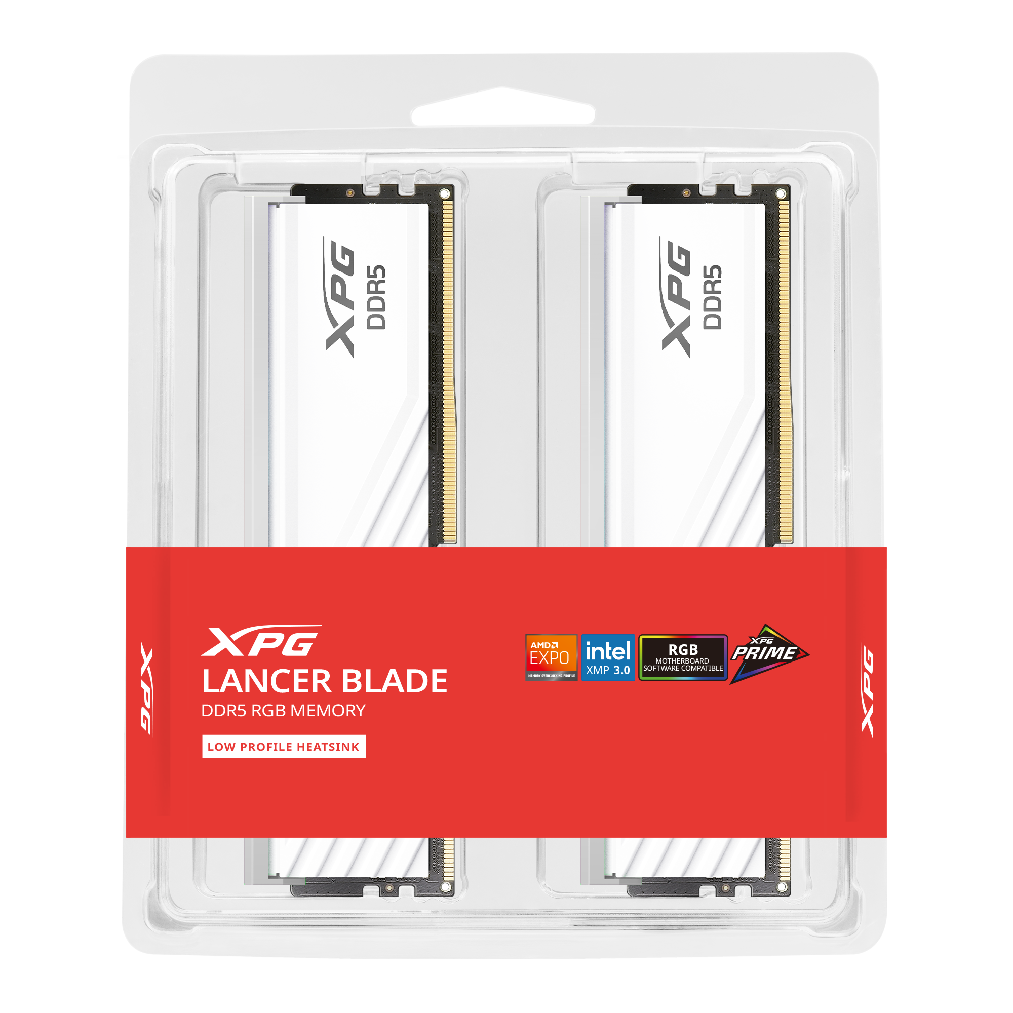 Cặp Ram 32GB XPG Lancer Blade RGB (16x2) - 6000Mhz DDR5 - White