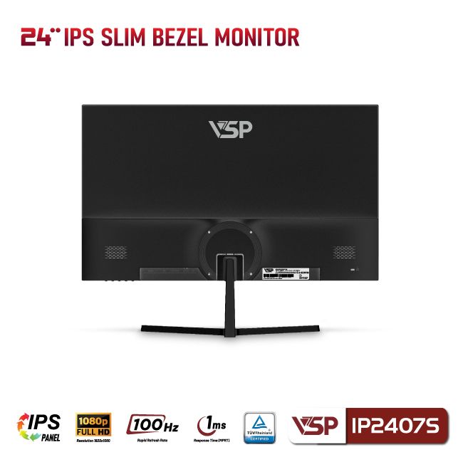 Màn hình VSP IP2407S - 24 inch - FHD / IPS / 100Hz / 1ms - BLACK
