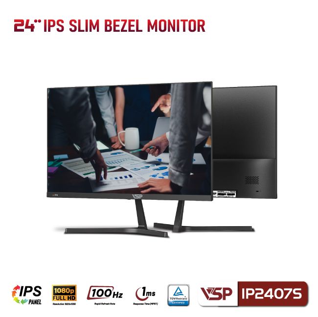 Màn hình VSP IP2407S - 24 inch - FHD / IPS / 100Hz / 1ms - BLACK