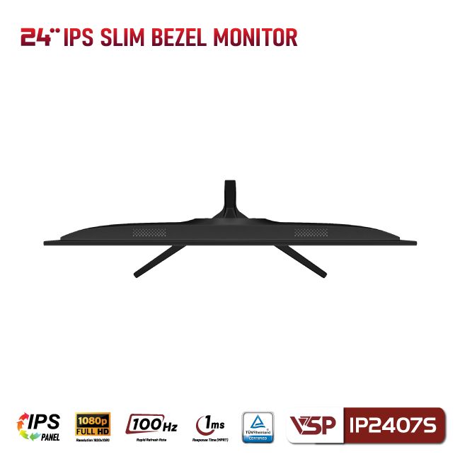 Màn hình VSP IP2407S - 24 inch - FHD / IPS / 100Hz / 1ms - BLACK