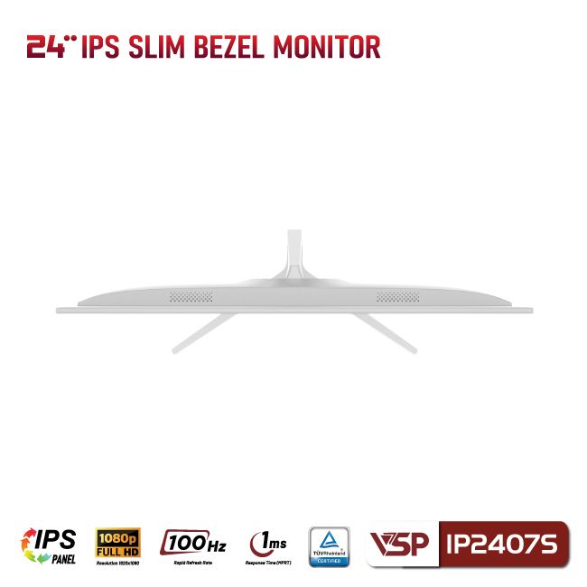 Màn hình VSP IP2407S - 24 inch - FHD / IPS / 100Hz / 1ms - WHITE