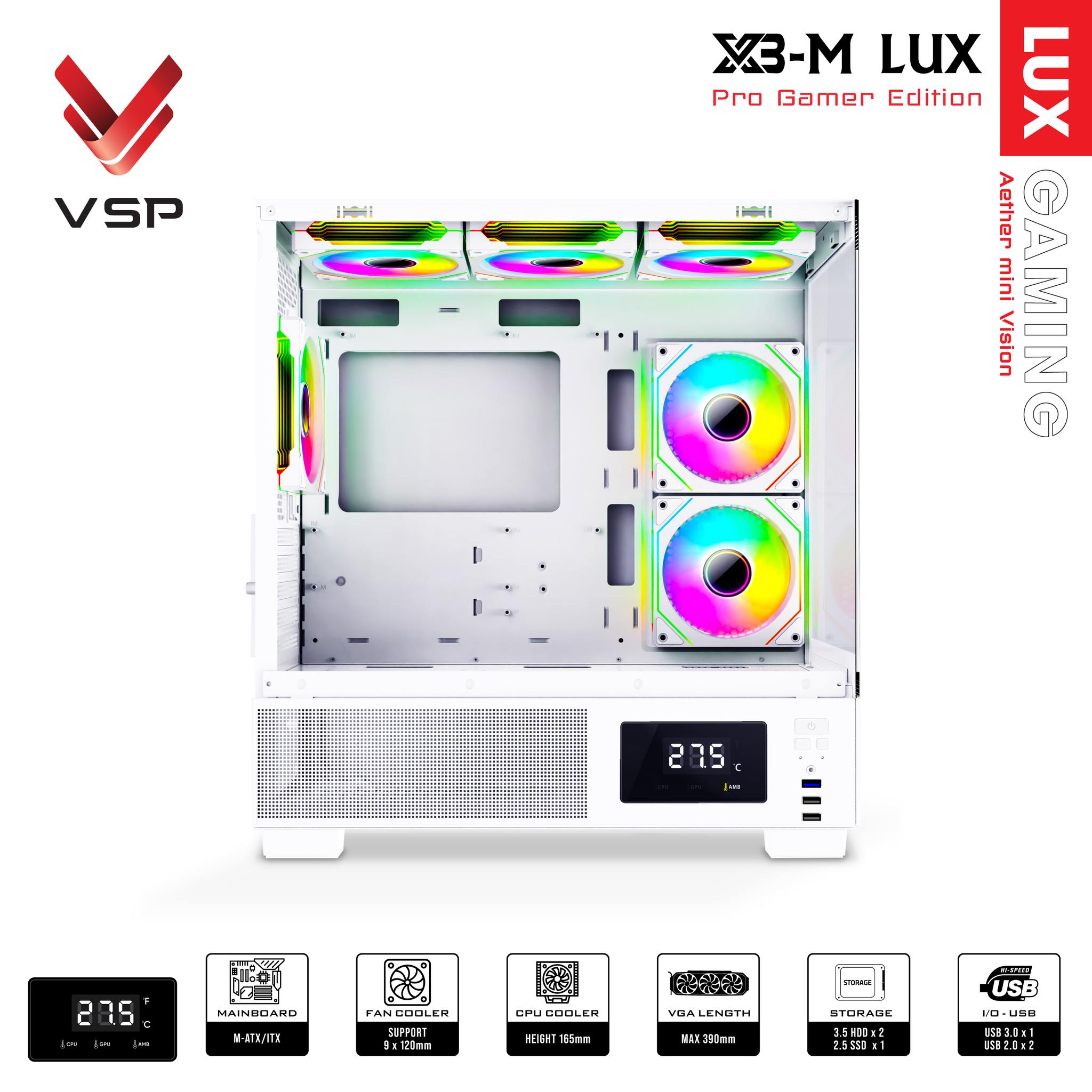 Vỏ Case Máy Tính X3-M Lux White