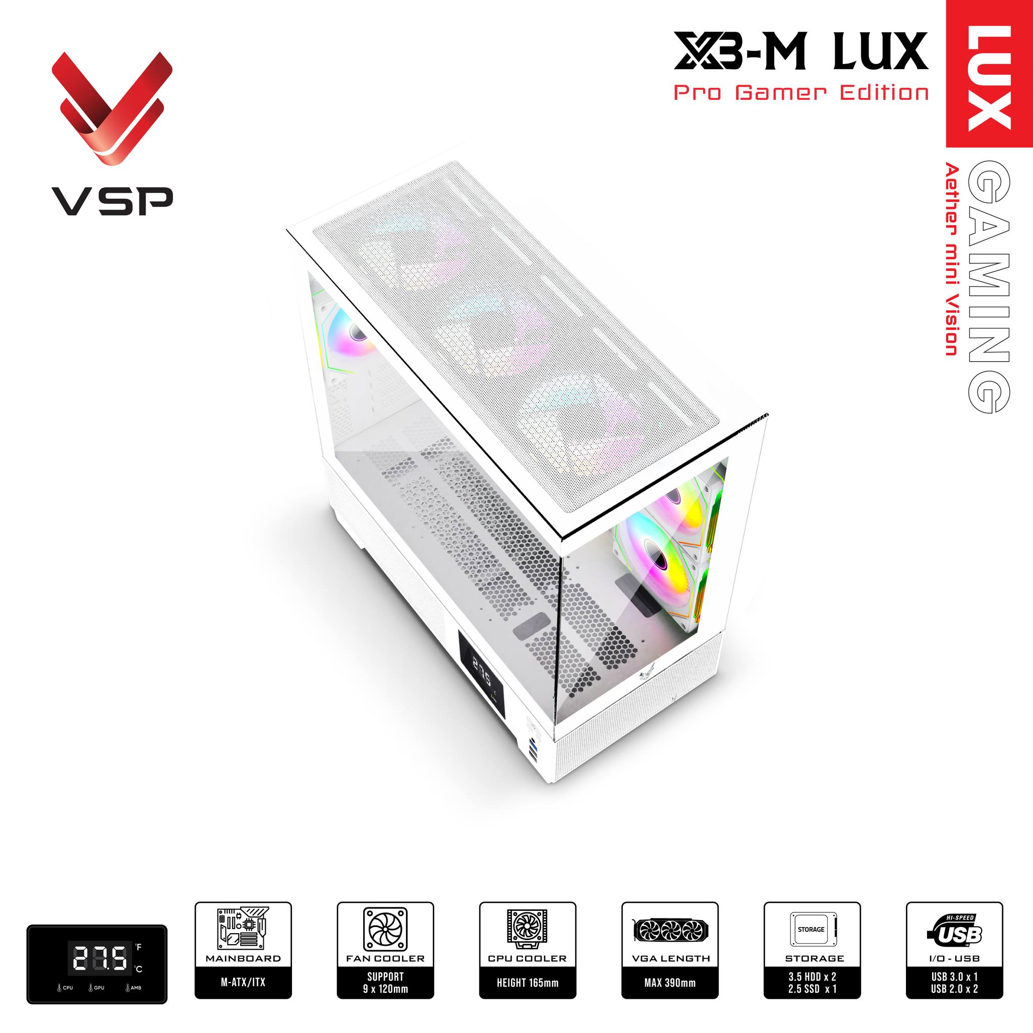 Vỏ Case Máy Tính X3-M Lux White