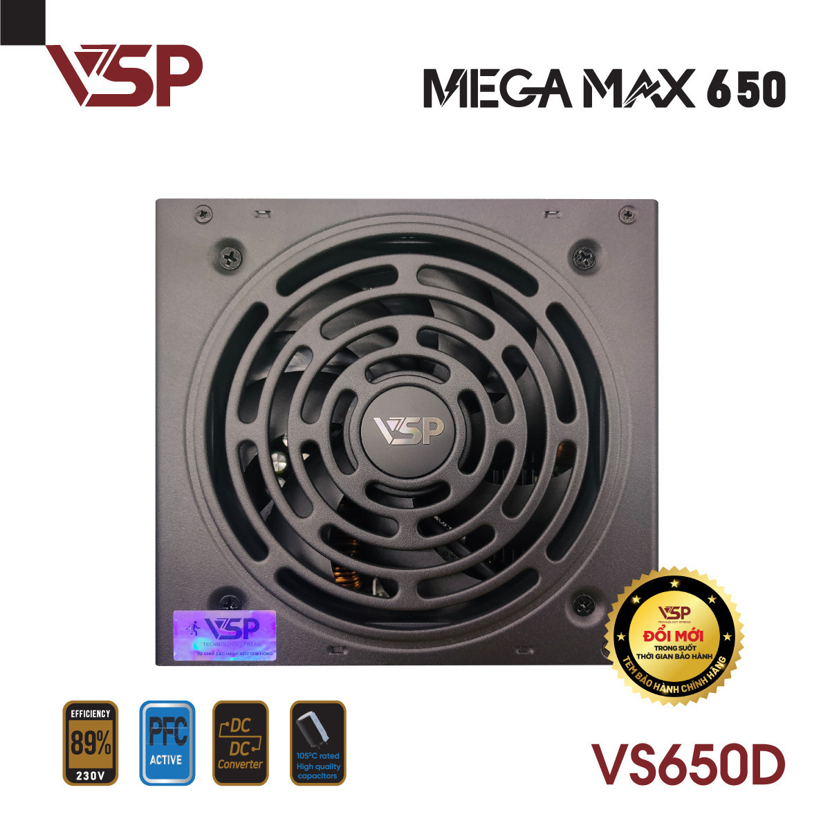 Bộ nguồn ATX VSP MEGAMAX - 650W