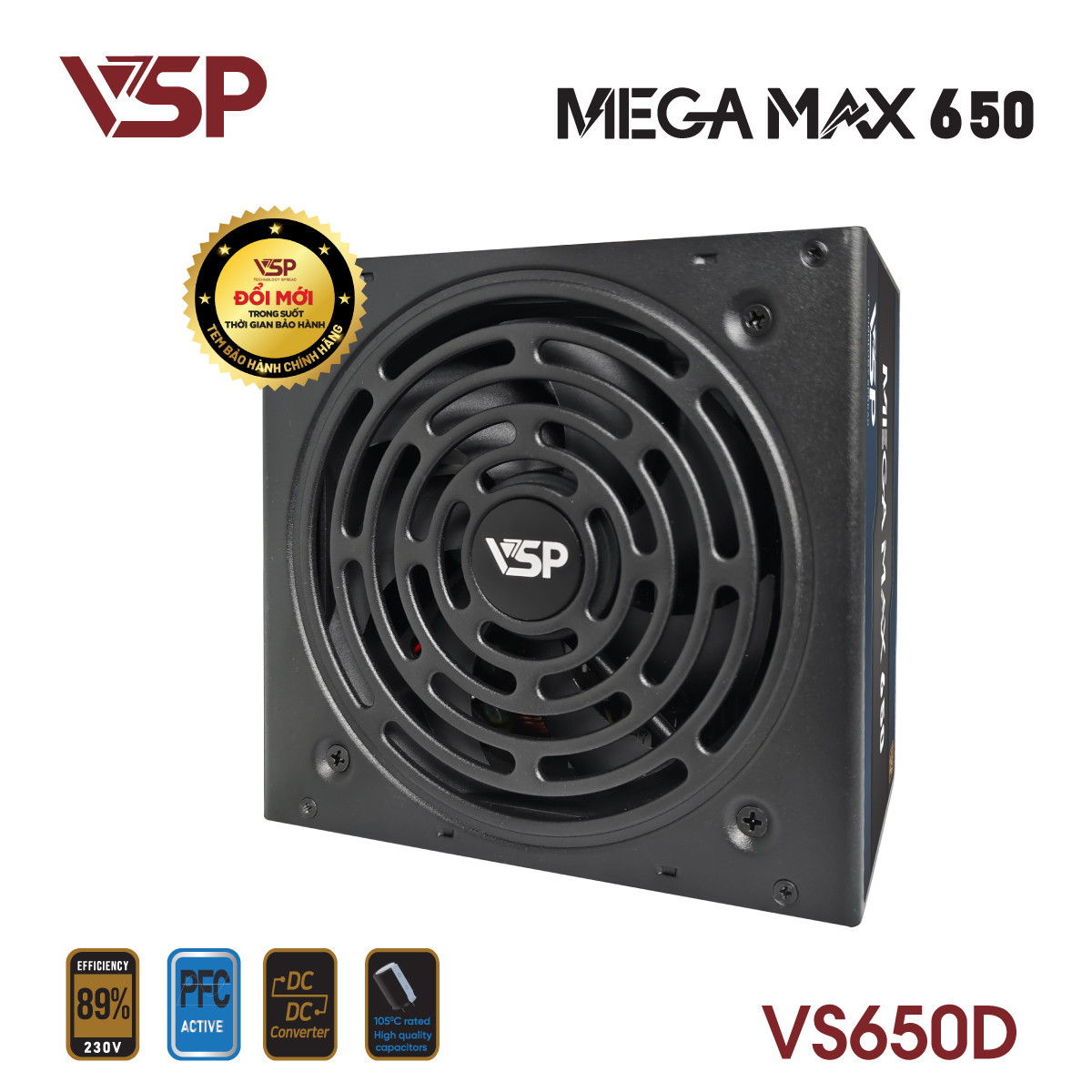 Bộ nguồn ATX VSP MEGAMAX - 650W