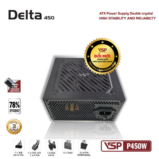 Bộ nguồn VSP Delta P450W