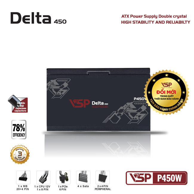 Bộ nguồn VSP Delta P450W