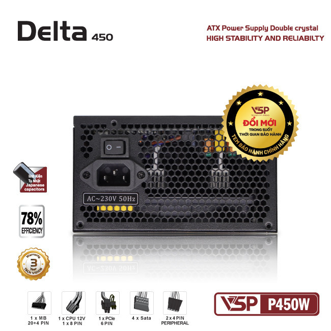 Bộ nguồn VSP Delta P450W