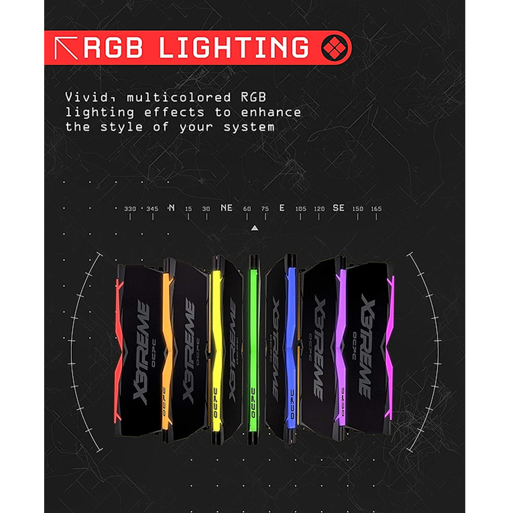 Ram 16GB X3treme Aura RGB - 3200Mhz DDR4 OCPC