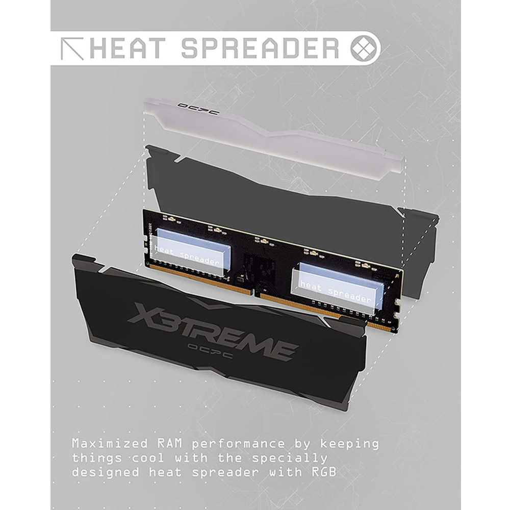 Ram 16GB X3treme Aura RGB - 3200Mhz DDR4 OCPC