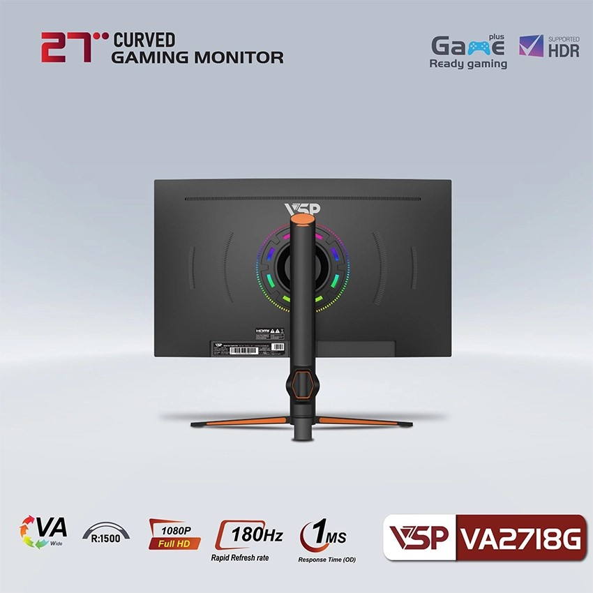 🧧SALETET - Màn hình Cong VSP VA2718G - 27 inch - FHD / 180Hz / 1ms
