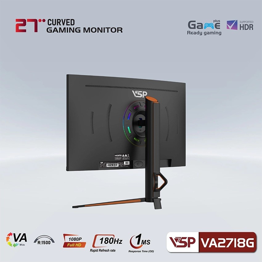 🧧SALETET - Màn hình Cong VSP VA2718G - 27 inch - FHD / 180Hz / 1ms
