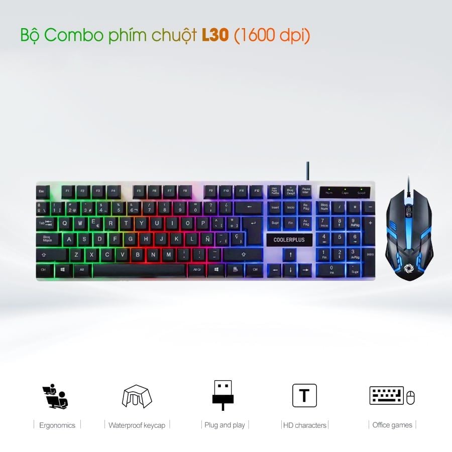 Combo phím + chuột KM-L30