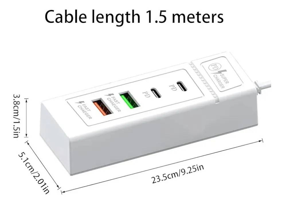 Bộ Sạc Nhanh Đa Cổng 2 USB / 2 USB Type-C