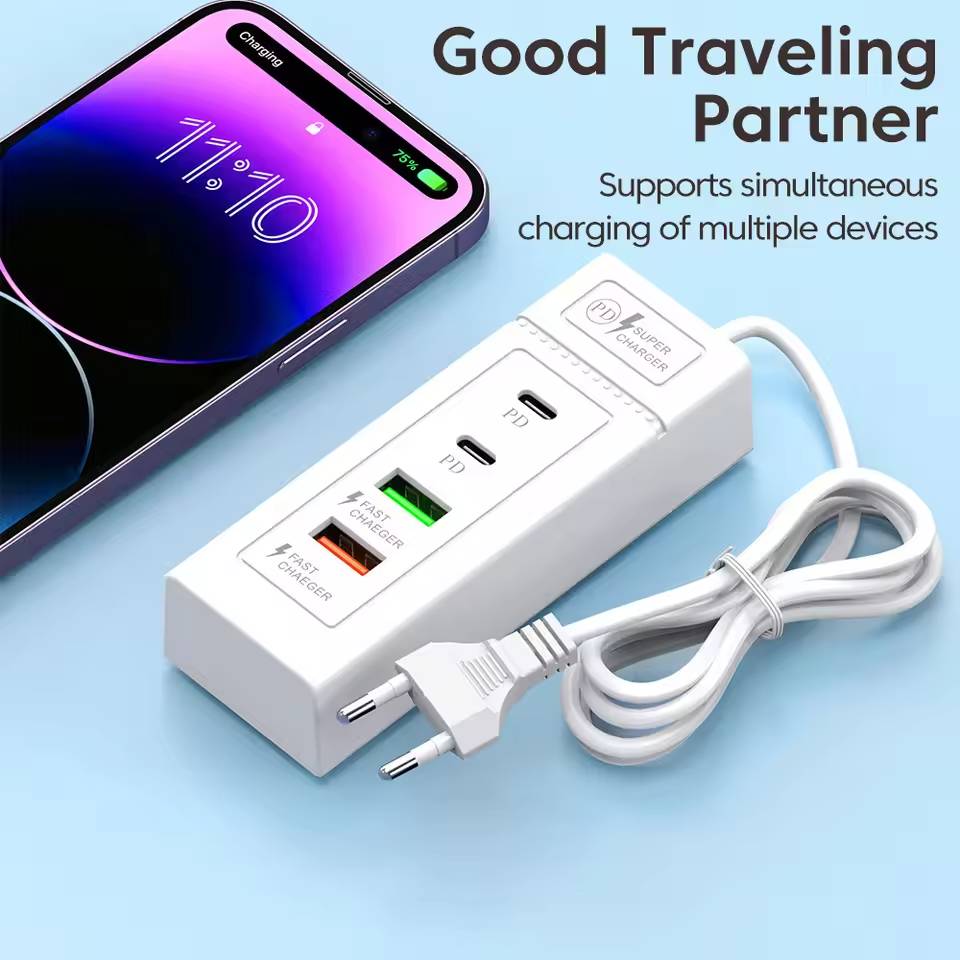 Bộ Sạc Nhanh Đa Cổng 2 USB / 2 USB Type-C