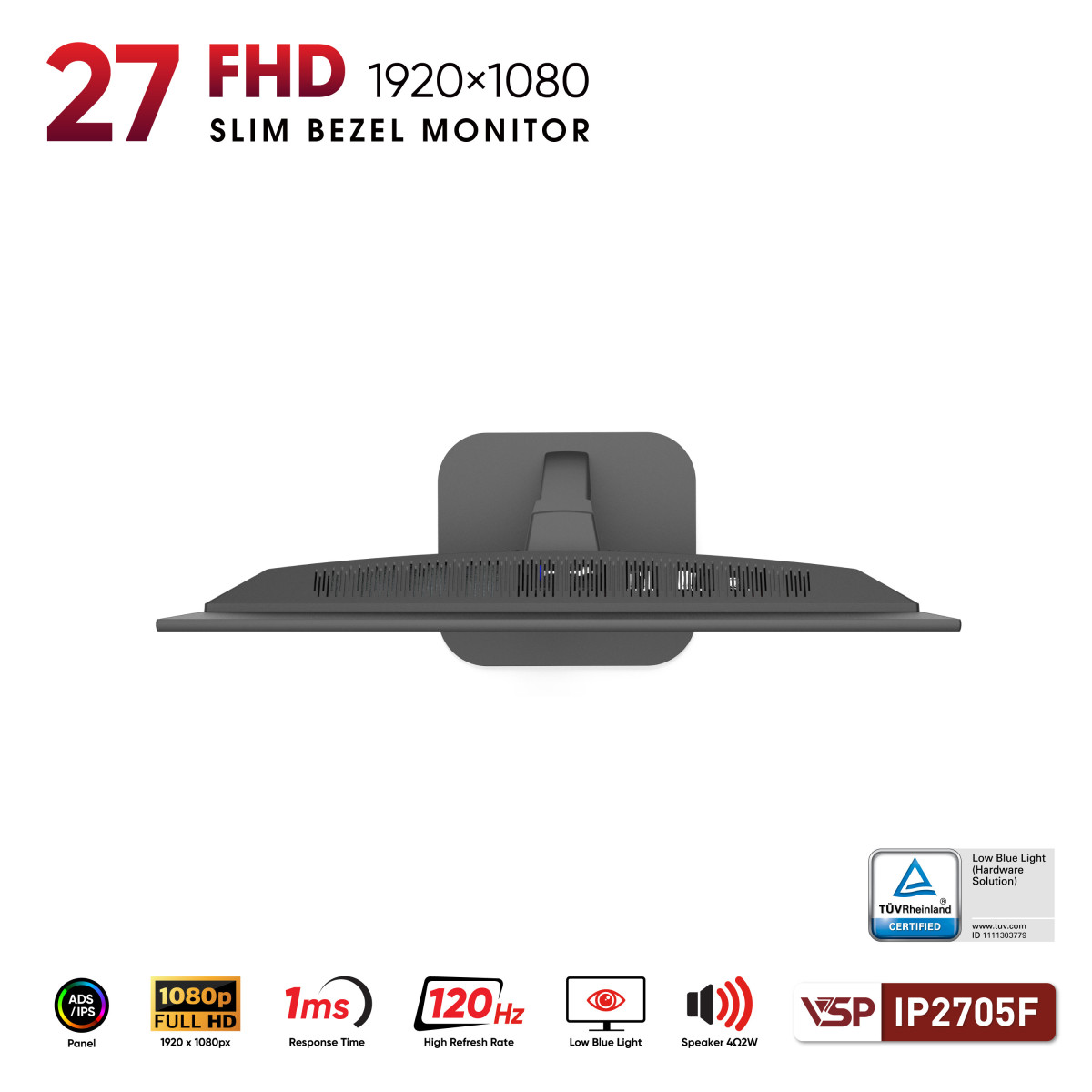 🧧SALETET - Màn Hình VSP IP2705F - 27 inch - IPS / ELED / 120Hz / 1ms / Loa