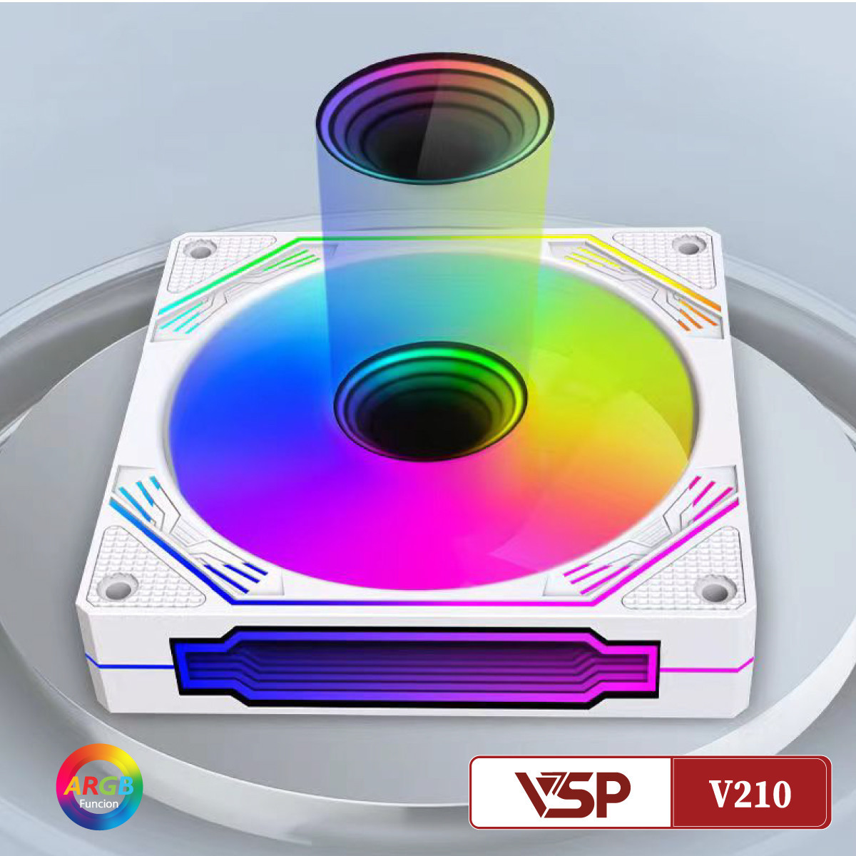 Quạt Tản Nhiệt Cooler Silent V210 Led ARGB - Black / White