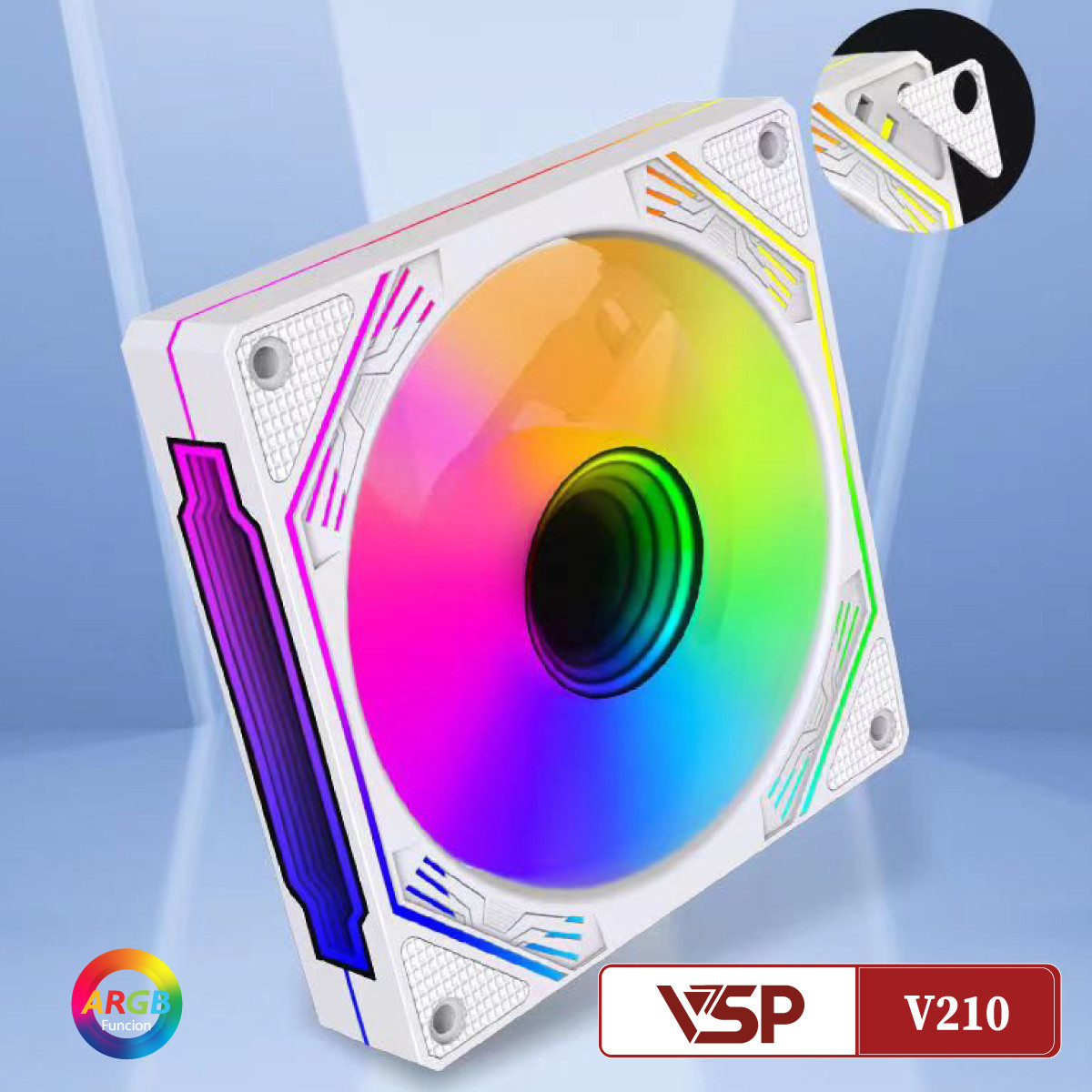 Quạt Tản Nhiệt Cooler Silent V210 Led ARGB - Black / White