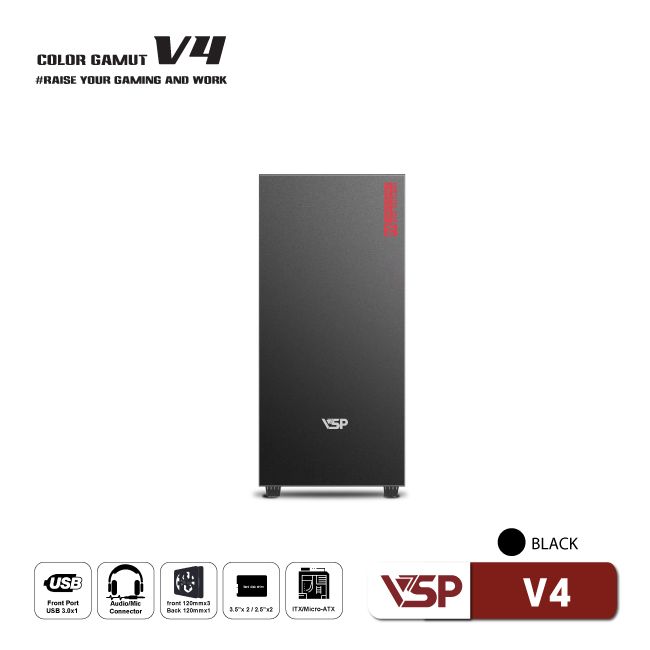 Vỏ Case máy tính VSP V4 - Đen