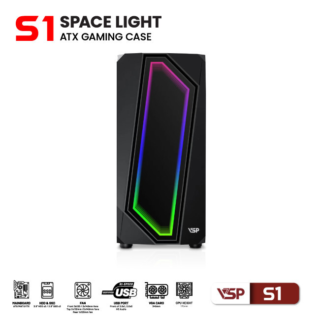 Vỏ Case Máy Tính VSP Gaming S1