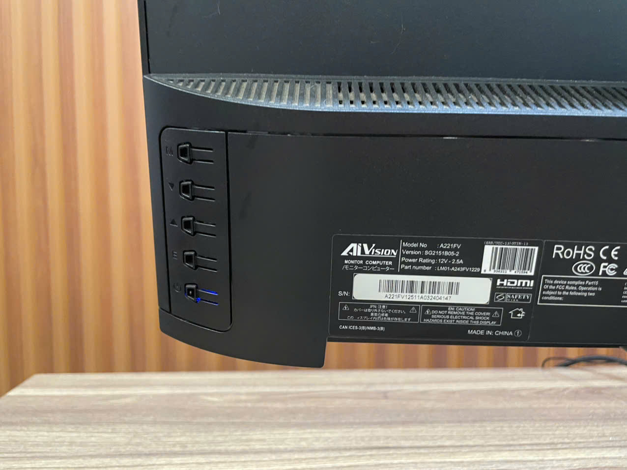 Màn hình văn phòng AiVision A221FV - 22inch - VA / FHD / 75Hz / 6.5ms (Tạm hết hàng)