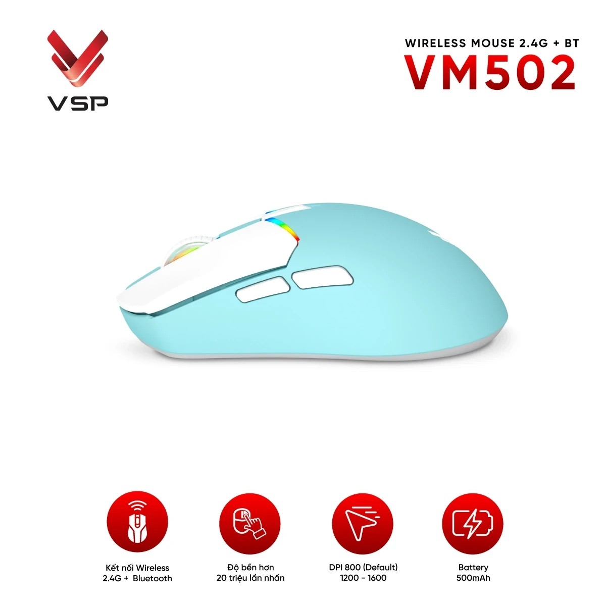 🧧SALETET - Chuột Máy Tính Không Dây VSP VM502