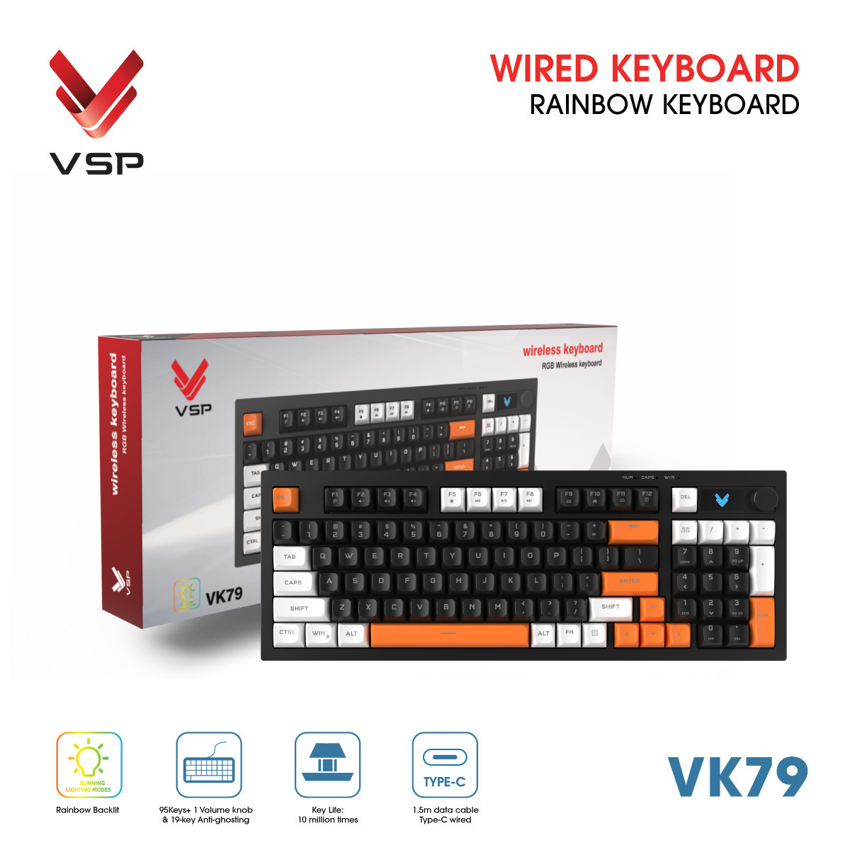 🧧SALETET - Bàn Phím Giả Cơ VSP VK79