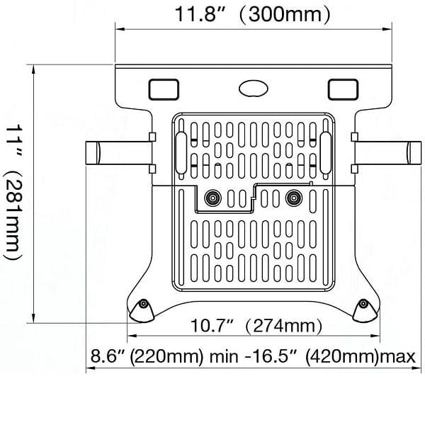 Giá đỡ Laptop North Bayou FP2 | 10 - 17 inch | Xám