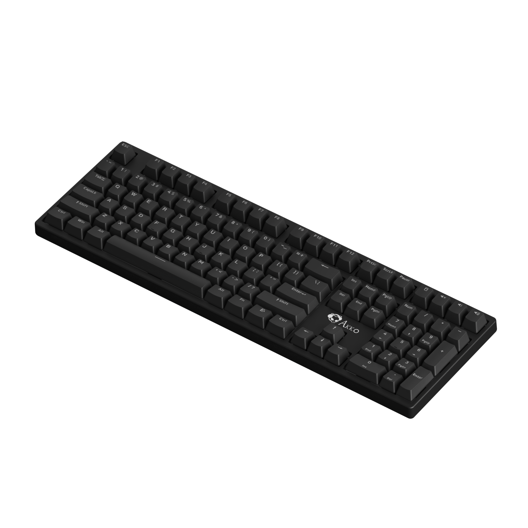 Bàn phím cơ Akko 3108 SR Black Shine Through | Switch Akko Blue (clicky)