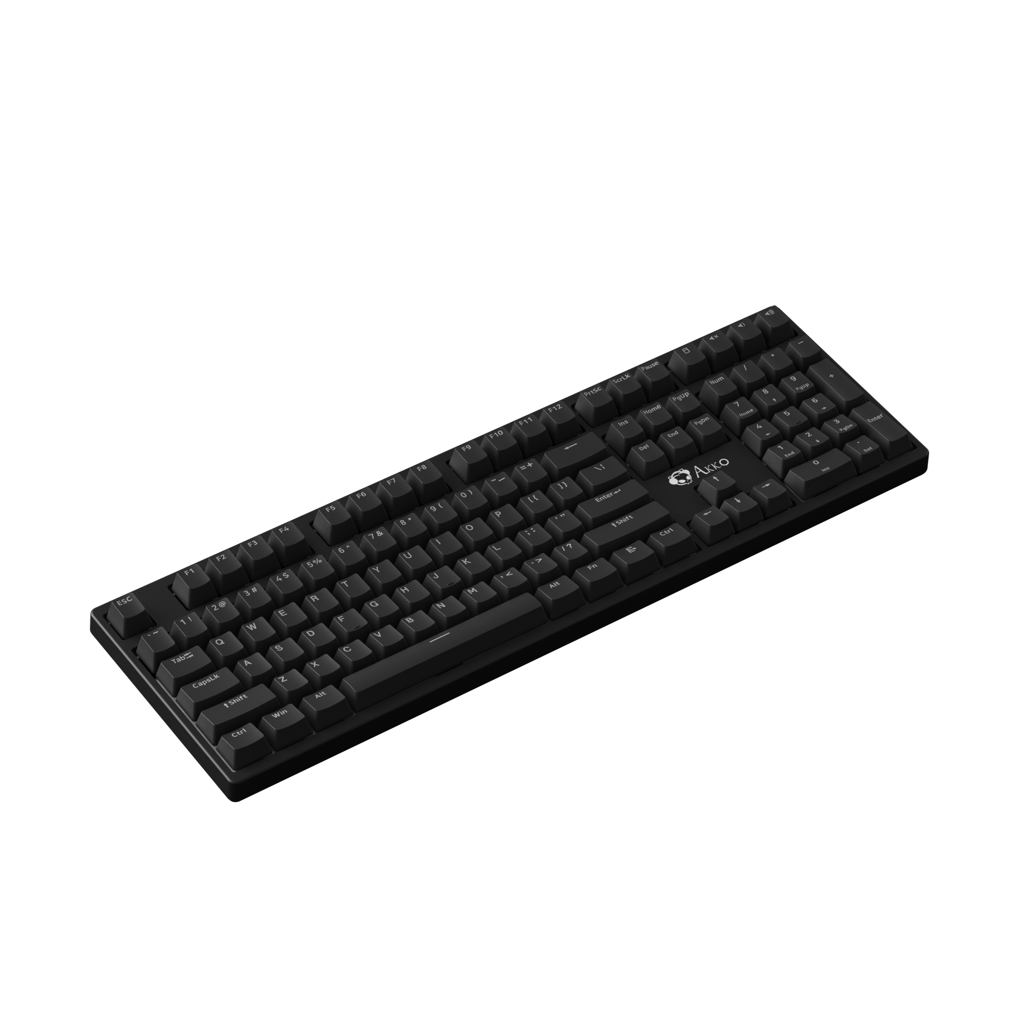 Bàn phím cơ Akko 3108 SR Black Shine Through | Switch Akko Blue (clicky)