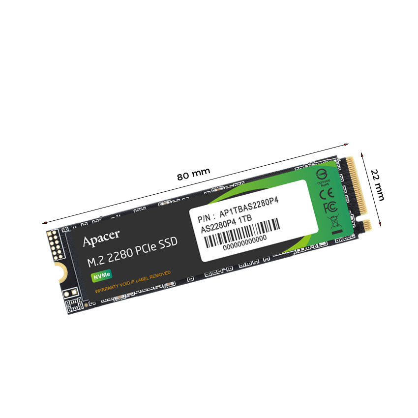 Ổ cứng SSD Apacer AS2280P4U 512GB | M.2 PCIe, Gen 3x4
