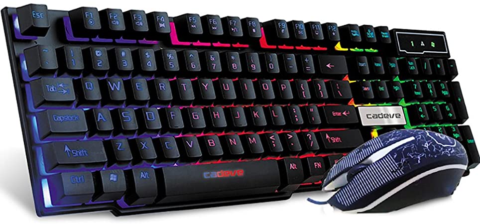 Bộ Bàn Phím Giả Cơ và Chuột Chuyên Game CADEVE 9122 Led