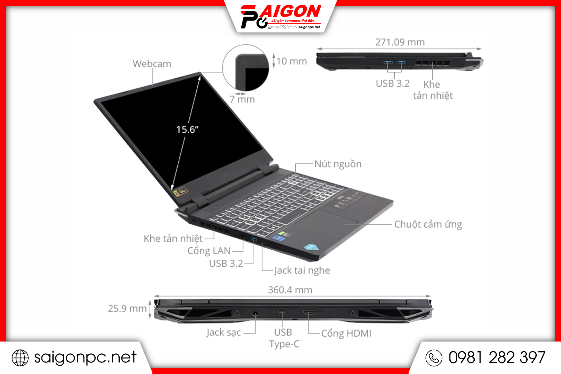 Laptop Acer Nitro 5 Tiger Gaming AN515 - 15.6" FHD / RTX 3050 Ti 4G /  i7-12700H / 16GB / 512GB m2