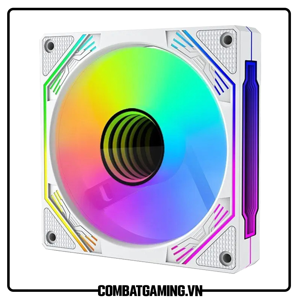 Fan Coolmoon F3 ARGB Led vô cực Black - White