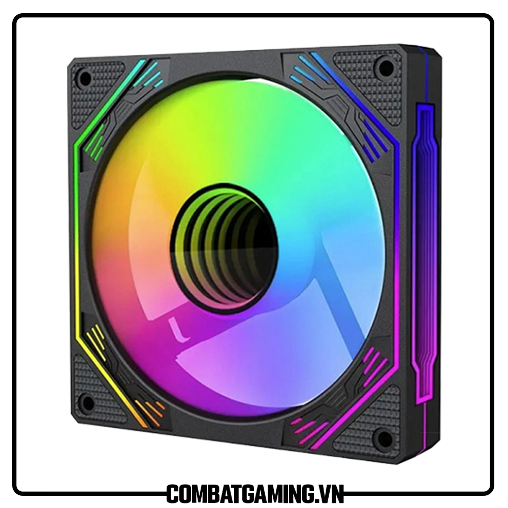 Fan Coolmoon F3 ARGB Led vô cực Black - White