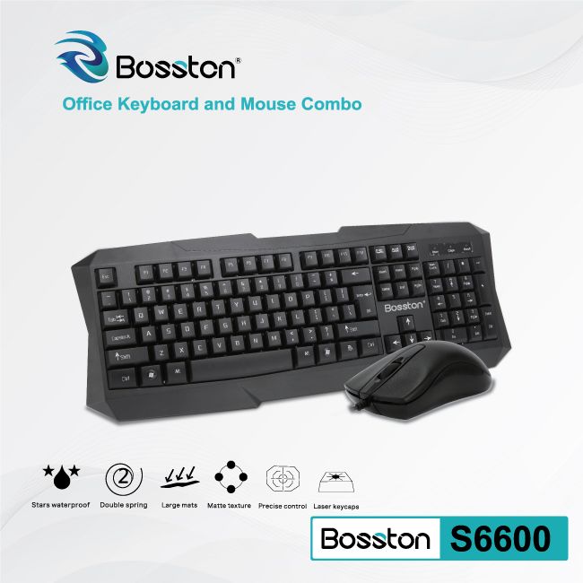Combo phím chuột văn phòng Bosston S6600 - Đen
