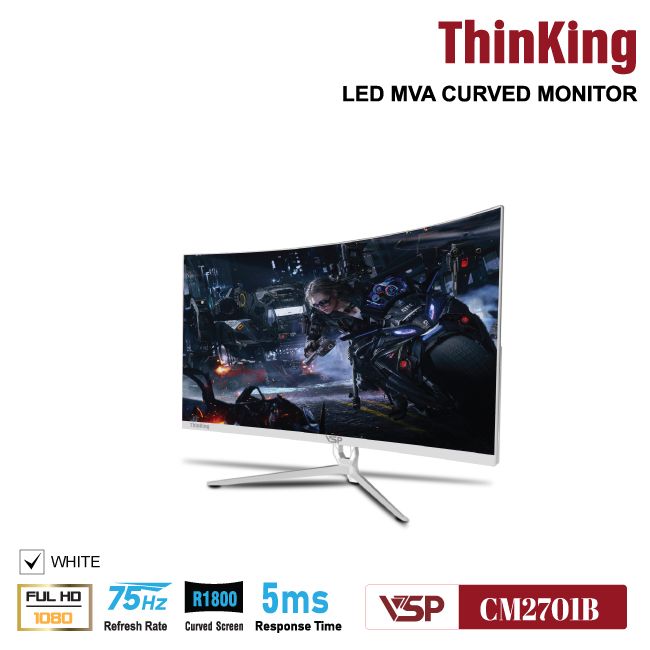 Màn hình Cong VSP CM2701B - 27 inch - FHD / 75Hz / 5ms - WHITE