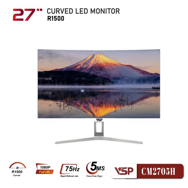 Màn hình Cong VSP CM2705H - 27 inch - FHD / 75Hz / 5ms - WHITE