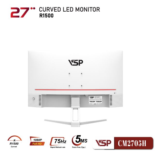 Màn hình Cong VSP CM2705H - 27 inch - FHD / 75Hz / 5ms - WHITE