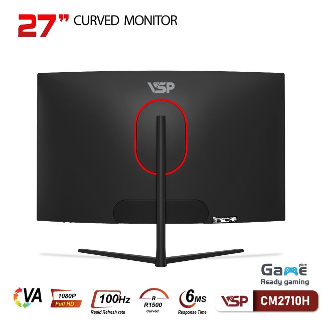 Màn hình Cong VSP CM2710H - 27 inch - FHD / 100Hz / 6ms