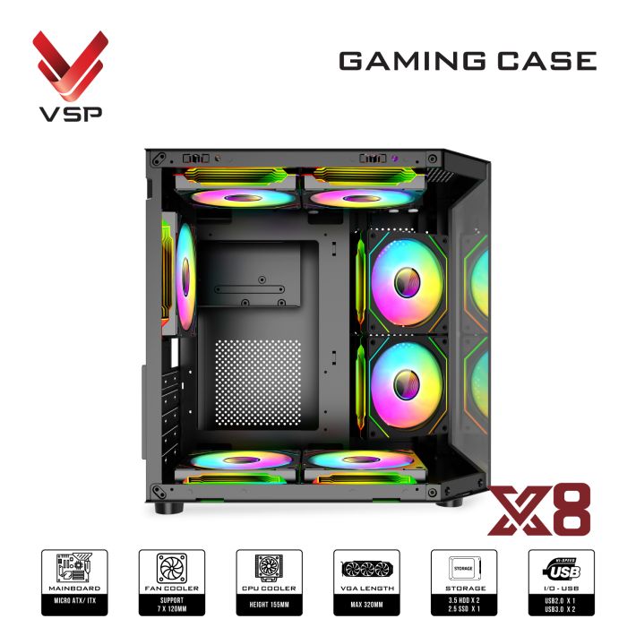 VỎ CASE MÁY TÍNH X8