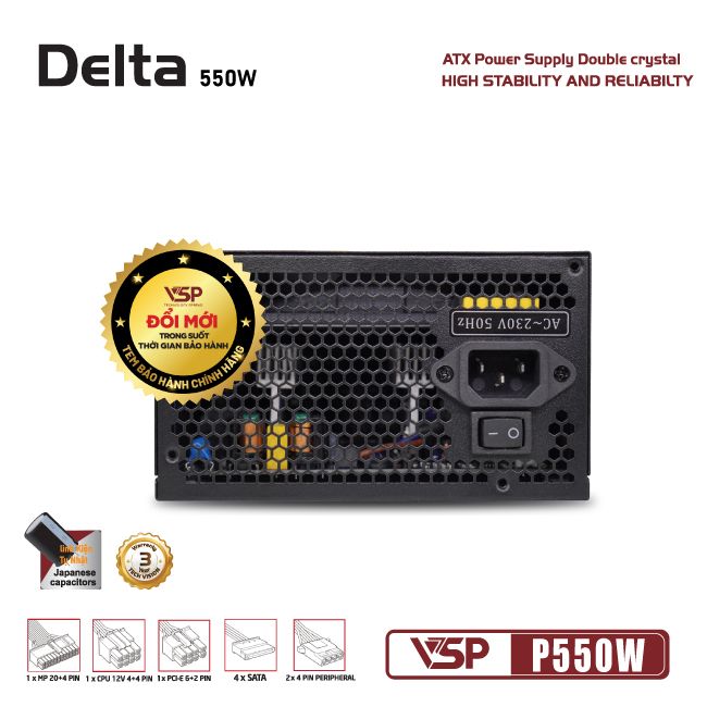 Bộ Nguồn VSP Delta P550W