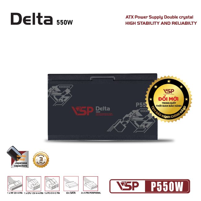 Bộ Nguồn VSP Delta P550W