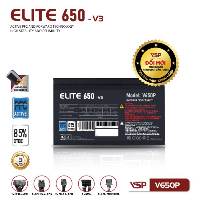 Nguồn VSP 650W V650P - V3