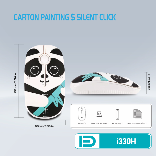 Chuột không dây FD I330H hoa văn