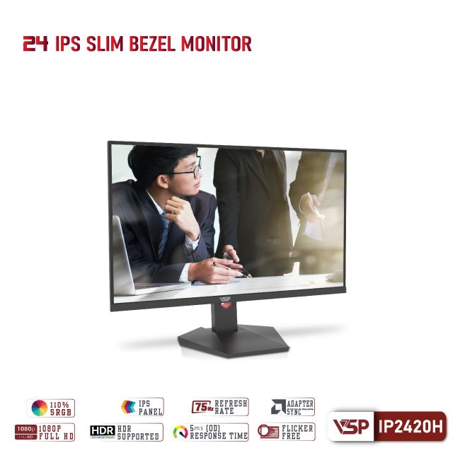 Màn hình VP VSP IP2420H - 24 inch - 75Hz / 5ms / IPS