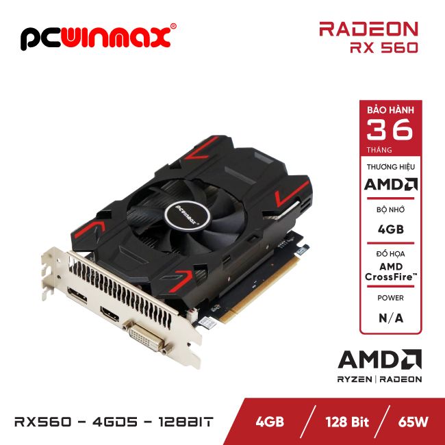 VGA PCWINMAX RADEON RX560-4GD5 128bit