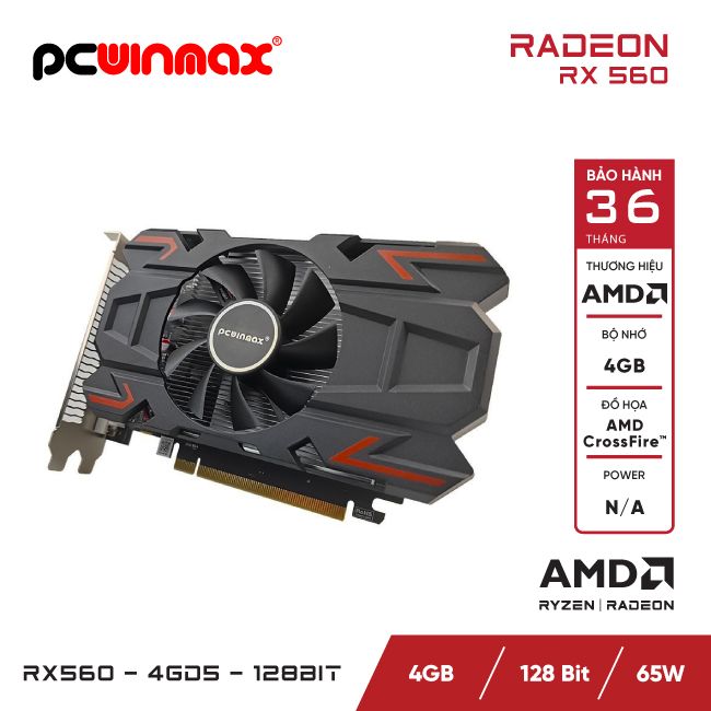 VGA PCWINMAX RADEON RX560-4GD5 128bit