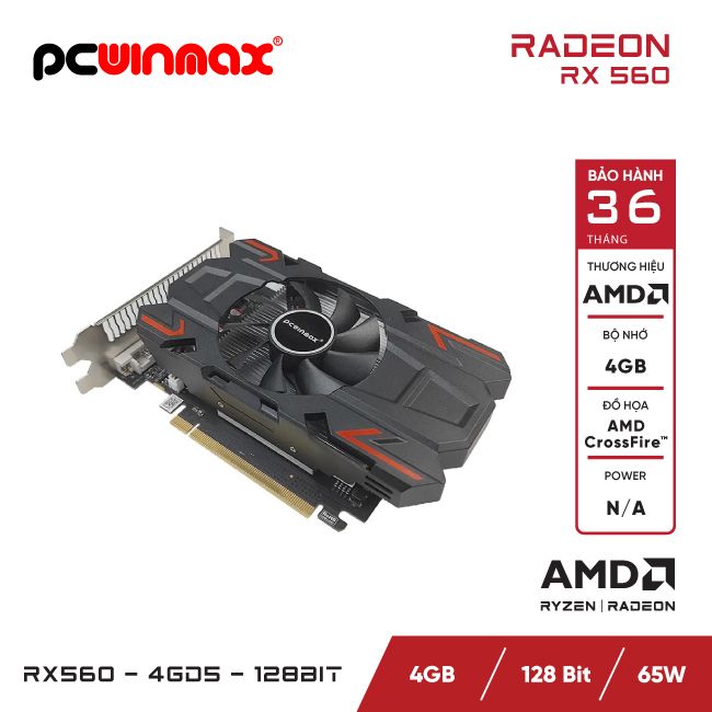 VGA PCWINMAX RADEON RX560-4GD5 128bit