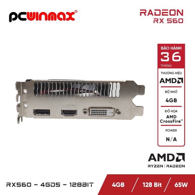 VGA PCWINMAX RADEON RX560-4GD5 128bit